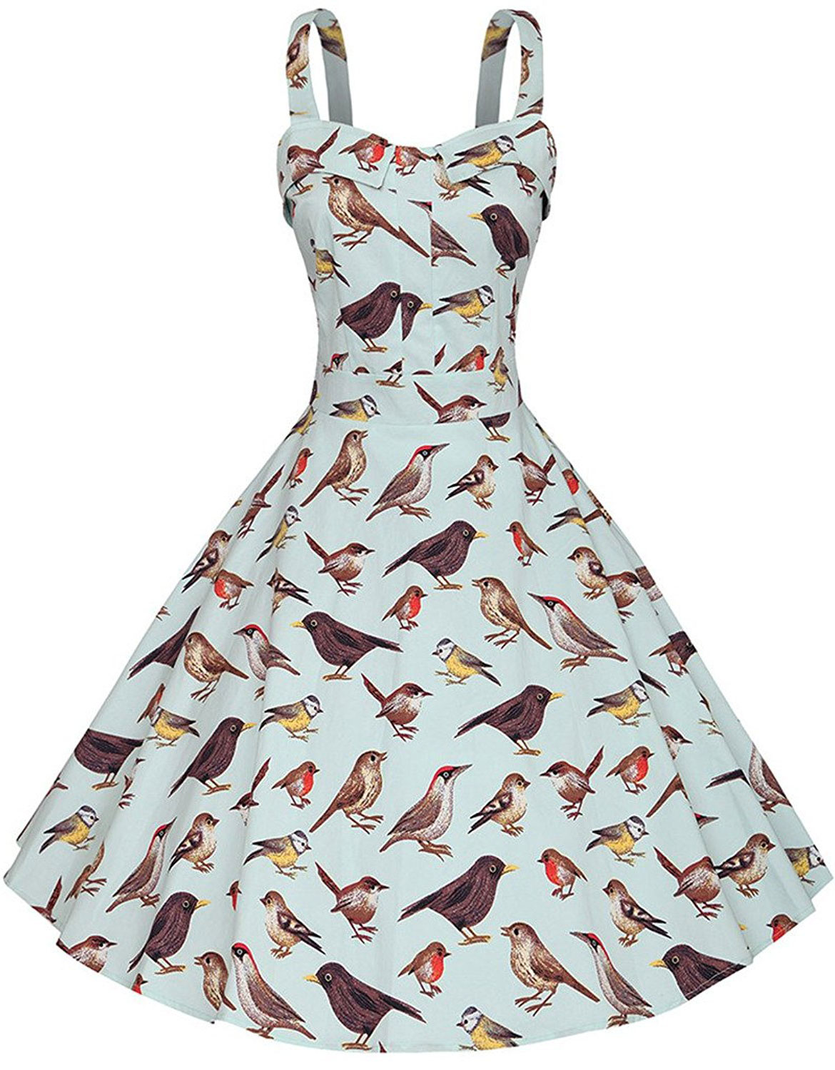 SZ60091-2 1950s Vintage Rockabilly Floral Sleeveless Swing Casual Cocktail Dress